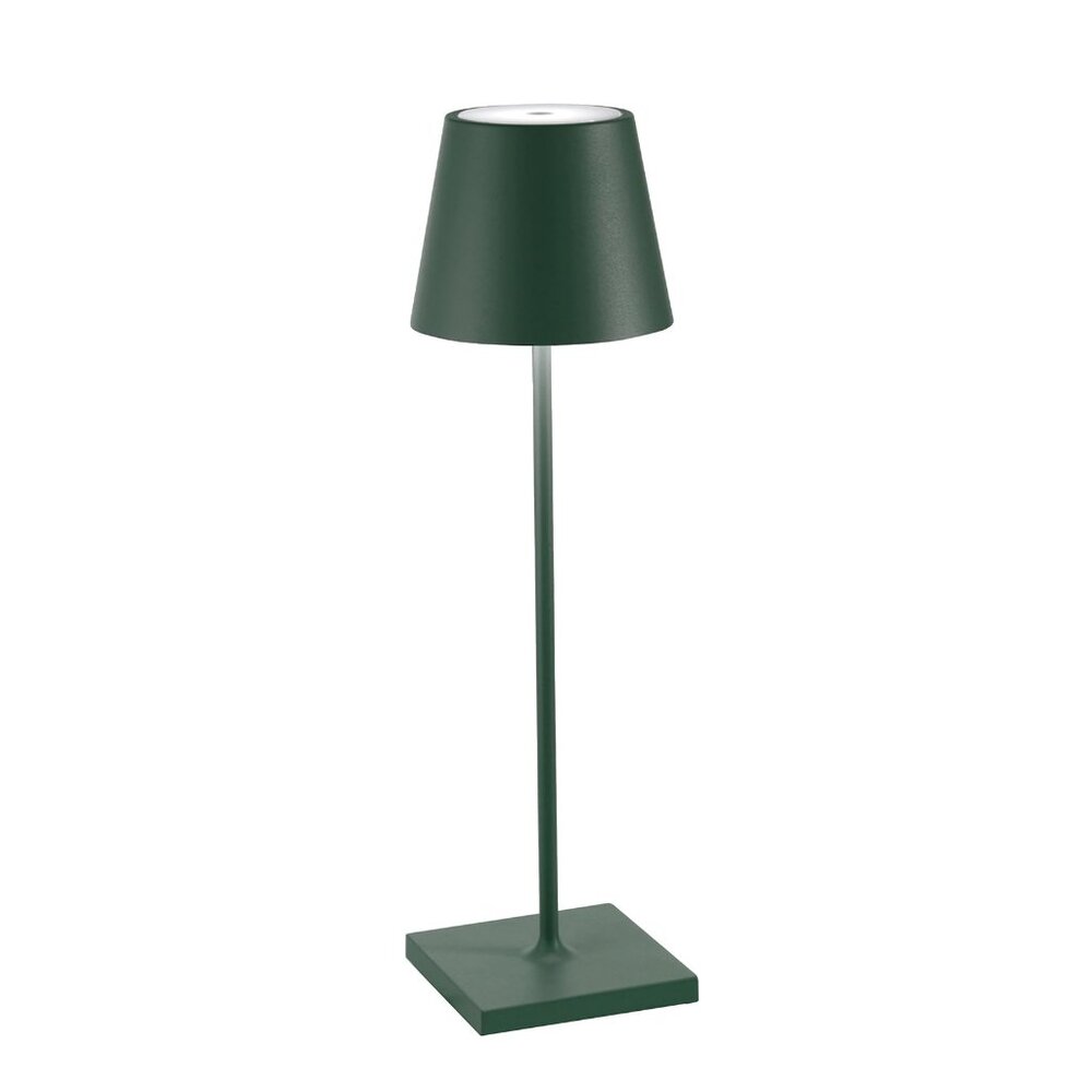 NEW Cordless LED Table Lamp, Green, 15" Height